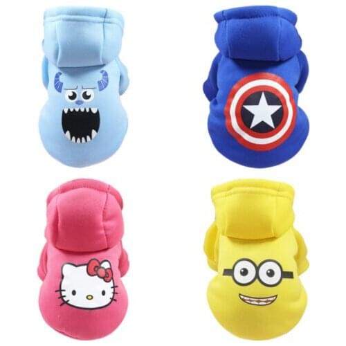 Cartoon Dog Hoodie Pet Dog Clothes For Dogs Coat Jacket Cotton Ropa Perro French Bulldog Clothing For Dogs Pets Clothing Pug