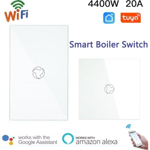 Tuya Smart WiFi Smart Boiler Switch 110-240V Smart Home EU/US interruptor Water Heater Wall Switch For Alexa Google Home