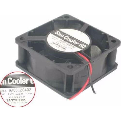 SANYO DENKI 9A0612G402 DC 12V 0.24A 60X60x25mm Server Cooling Fan
