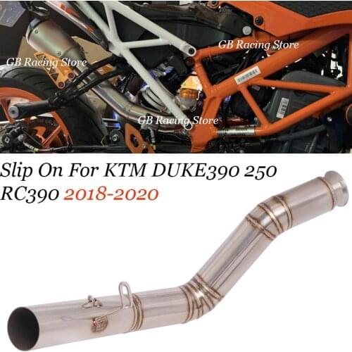 Motorcycle Exhaust System Escape Moto Exhaust Muffler Tip Pipe Mid Connect Link Tube 51 mm For KTM 125 250 390 RC390 2017-2020