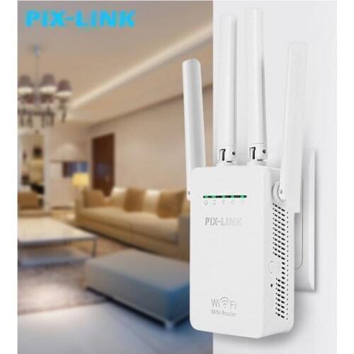 PIXLINK 300Mbps WR09 Wireless WIFI Router WIFI Repeater Booster Extender Home Network 802.11b/g/n RJ45 2 Ports Wilreless-N Wi-fi