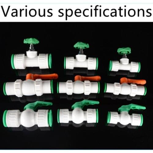 1/2 3/4 1 "non hot melt PPR pipe valve union ball valve quick plug stop valve switch accessories