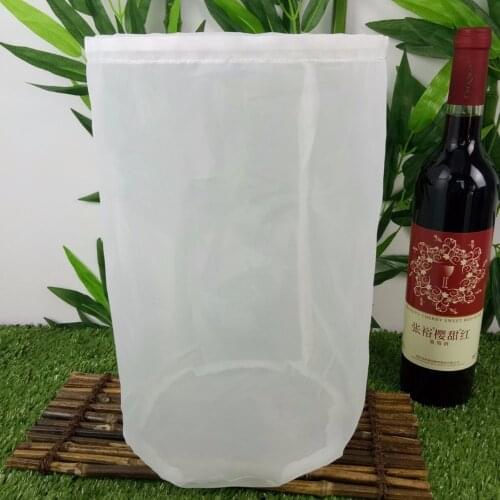 1pcs 8 sizes Home Beer Brewing Wine Filter Bag Tea Nut Fruit Juice Milk Nylon Mesh Filter Bag Net Strainer Reusable