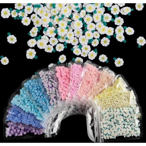 1 Pack Soft Clay Colorful Mixed Flower Filler for DIY UV Epoxy Resin Mold Fillings Jewelry Making DIY Nail Art Decorations