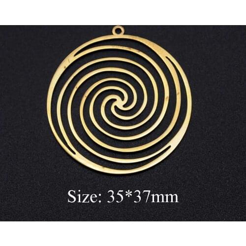 3pcs/lot Fashion Unique Spiral 316L Stainless Steel DIY Earring Charms Wholesale For Jewelry Making Finding Supplies