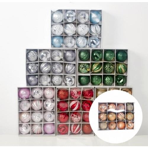 6 Colors 1 Box Great Hanging Xmas Tree Ornaments Ball Portable Christmas Ball Eco-friendly for Dorm