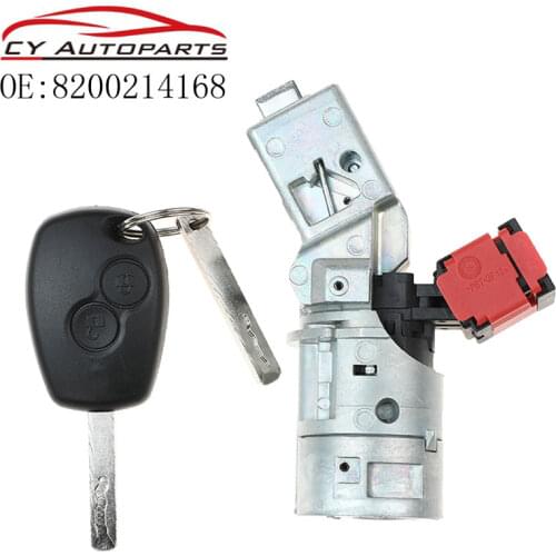 8200214168 Ignition Lock Barrel Starter Switch+Key For Renault For Vauxhall Fiat 2005-2012 7701208408 N0502064 N0502060 N0502057