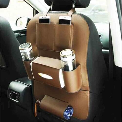 DNHFC Car seat leather multi-function car seat storage bag For BMW X5 X6 X3 X4 F15 F16 F25 F26 E70 E83 2010-2015 2016