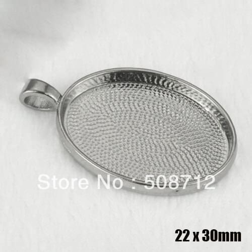 Free Ship!!! 100pcs/lot vintage alloy pendant 22x30mm oval alloy trays gun black/Pendant Base/pendant settings