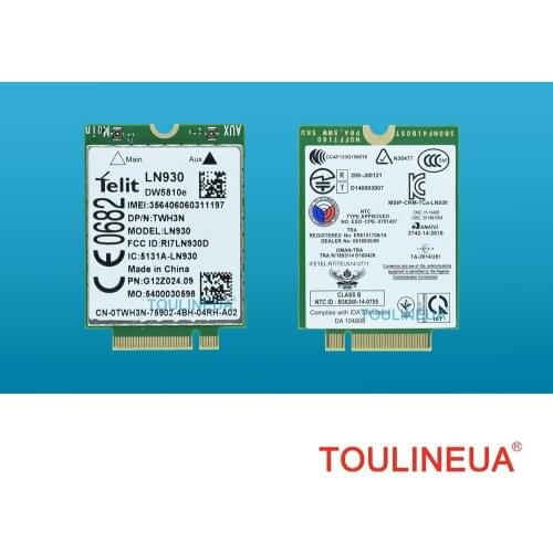 DW5810e Telit LN930 TWH3N NGFF M.2 4G/LTE/DC-HSPA+ WWAN wireless network Card for Venue 11 Dell laptop