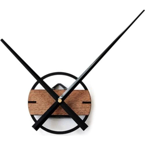 3D Sticker Silent Large Wall Clock Modern Design Big Pointer Classic DIY Clocks Wood Wall Watch for Bedroom Home Decor