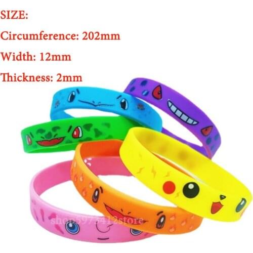 Pokemon Go Sillcine Wristband Pikachu Bracelet Squirtle Charmander Bulbasaur Gengar Jigglypuff Anime Cosplay Costume Accessories