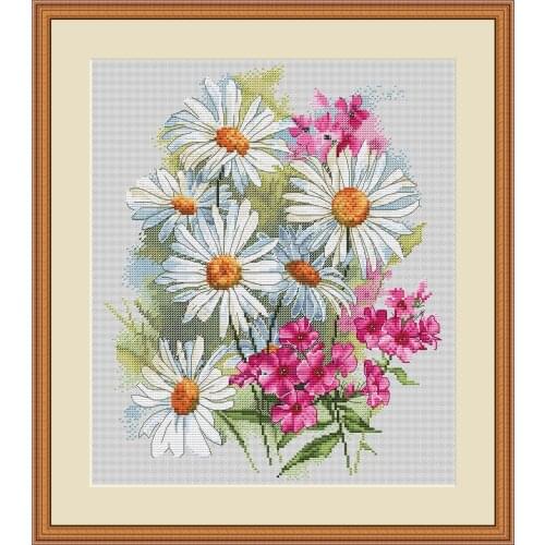 Daisy Bouquet 35-40 Cross stitch kits Cross Stitch Kit Packages Counted Cross-Stitching Kits Cross stich Painting Set