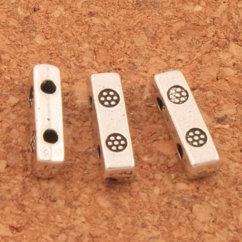 2 Strand Flower Spacer Beads 3x10mm Fits 4-6mm Beads 100pcs Antiqued Cast Metal Connectors Spacer Bars L825 LZ