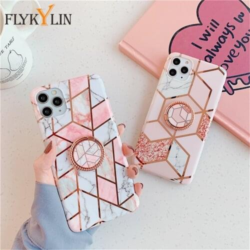 A52 A72 Case Marble Ring Holder Phone Case For Samsung Galaxy A 52 A72 A32 A42 A51 A71 A12 Soft Silicone Stand Phone Back Cover
