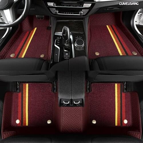 CUWEUSANG Custom car floor mats for Chevrolet Captiva Cruze Sonic Camaro Equinox Sail Spark Aveo Blazer epica Cavalier Trax foot