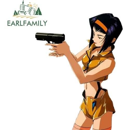 EARLFAMILY 13cm x 9.7cm for Cowboy Bebop Car Stickers and Decals Snowboard Fine Creative Camper Scratch-proof Window Decal