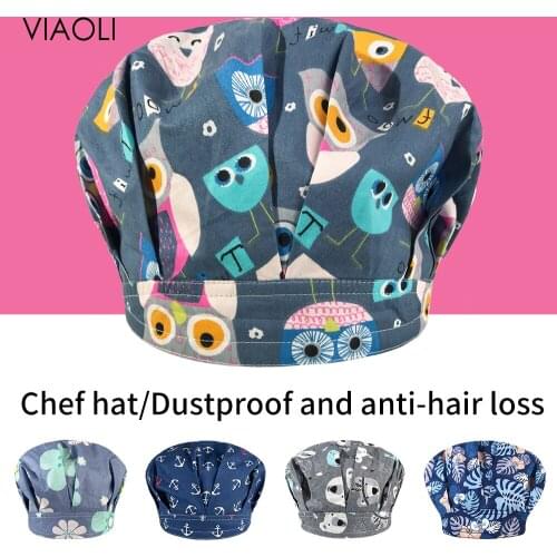 Elastic puffy Cap Cafe Restaurant Bakery Breathable Chef Uniforms cooking hat Unisex Workshop Caps Food Service Kitchen Work Hat