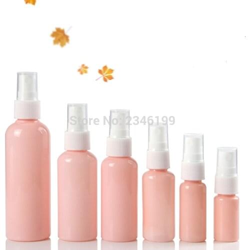 Empty Pink Spray Pump Bottle 50ml Spray Bottle 20ml 30ml Empty Plastic Cosmetic Container 100ml Plastic Spray Bottle 60ml 50pcs