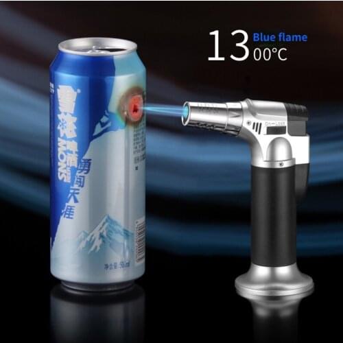 Kitchen Gas Lighter High Capacity Torch Turbine Lighters Spray Gun Butane Flame Blue Flame Cigar Explosion-proof Lighter Outdoor
