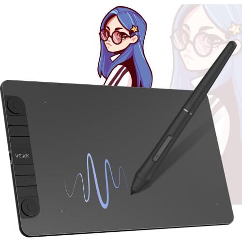 VEIKK VK1060PRO Drawing Graphic Tablet 10x6 inch Digital Pen Tablet with Battery-Free Passive Stylus Support Android Windows Mac