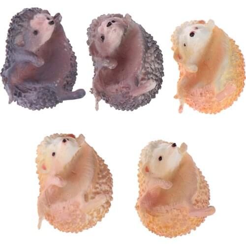 3pcs Capsule Toys Cute Mini Hedgehog Glass Gashapon Figures Desktop Kids Toy 3*2.5*2cm