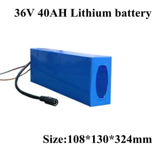 36v 40ah Lithium Battery Pack Bms 10S 36v 40AH Li Ion Bateria for 1800W Electric Karts Solar System Bicycles Scooter+5A Charger
