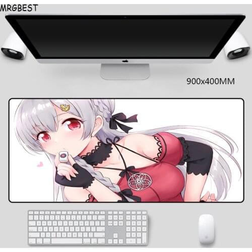 MRGBEST Anime Mousepad Large Cartoon Girl Pad Non-slip Nature Rubber Laptop Desk Mat Cover Your Hand Softy for Game Player