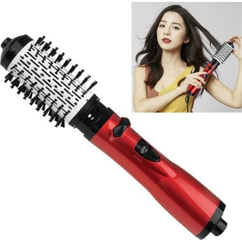 Round 2 in 1 Rotating Brush Hair Dryer Curling Straight Ion Hot Air Comb Constant Temperature Automatic Curling Hairdressing