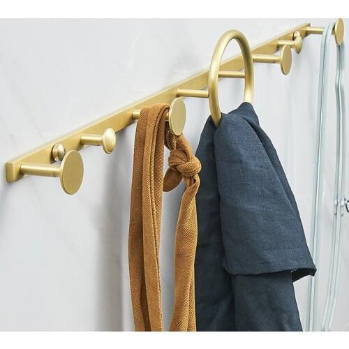 Bathroom robe hooks clothes hooks Living Multi-use Hardware accessories kitchen hangers Solid Brass Material
