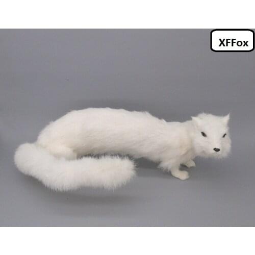Big simulation white Weasel model polyethylene&furs reallife Weasel doll gift about 40x11x15cm xf2168