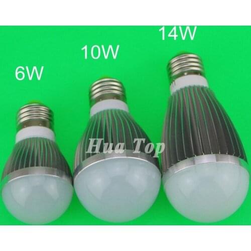 5Pcs High power Lampadas 6W 10W 14W LED bulb Wide voltage 85-265V Aluminum lamp Home spotlight Christmas Full watt Energy saving