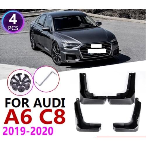 Front Rear Car Mudflap for Audi A6 Saloon C8 2019~2020 Fender Mud Guard Splash Flaps Mudguard Accessories 5th 5 Gen