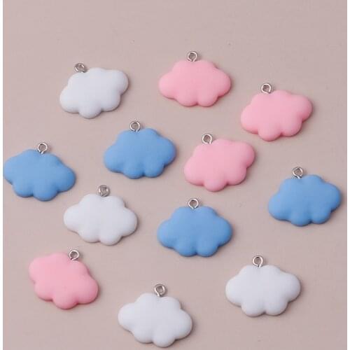 10pcs 26x20mm Resin Clouds Charms for Jewelry Making and Crafting Cartoon Earrings Pendants Necklaces & Bracelets Handmade Gift