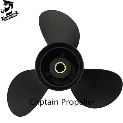 9.9x13 Propeller Fit Mercury Mariner Outboard Engines 25HP 28HP 30HP Aluminum 10 Tooth Spline