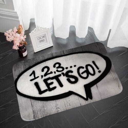 Carpet Doormat Funny Kitchen Entrance Door Mat Anti-slip Floor Rug Bathroom Area Hallway 50x80cm Concesie Design