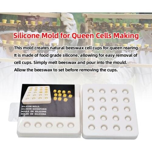 Silicone Mold for Queen Cells Making Beekeeping Queen Rearing Beeswax Cell Cup Mold Bee Tools