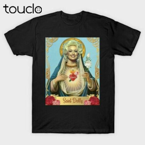 Saint Dolly Parton God Blessed You Funny Black T-Shirt Gift For Fans