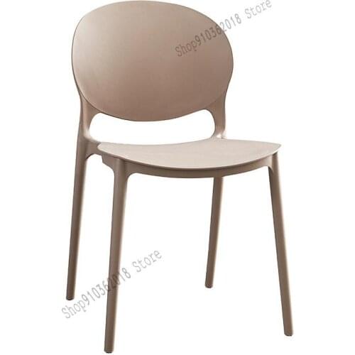 Plastic Back Chair Simple Modern Home Meeting Lazy Negotiation Net Red Light Luxury Stool Nordic Dining Chair Adult Thickening