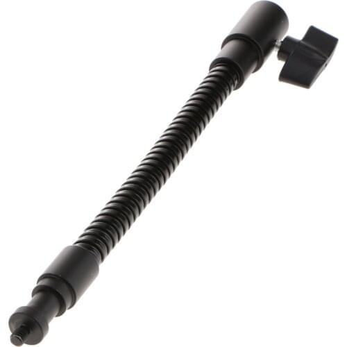 Flex Gooseneck Arm Extension Holder With 1/4 Screw Head For Gopro Cameras Studio Stand Lighting Accessories (Black)