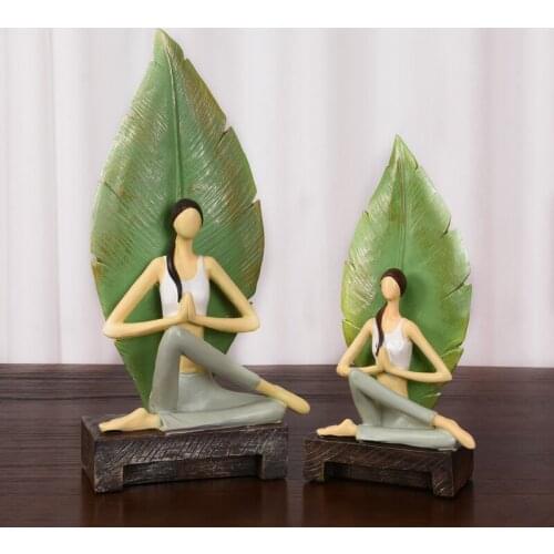 Home Decoration Yoga Figurine GirlS Modern Resin Home Sculpture Dolls Resin Yoga Beauty Girls Wedding Crafts Gift