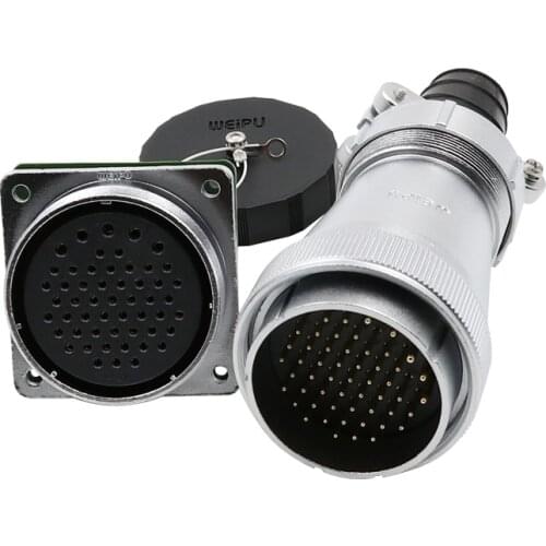 WS55 TI/Z M55 Waterproof Connector Electrical Aviation Multi Core 4 7 40 53 61 Pin Solid Needle Panel Male Plug Female Sockets