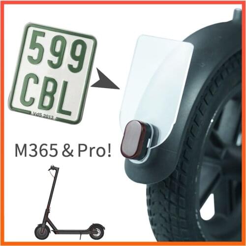 Safety Warning License Plate for Xiaomi M365 Pro Electric Scooter Rear Tail License Plate Fender License Accessories