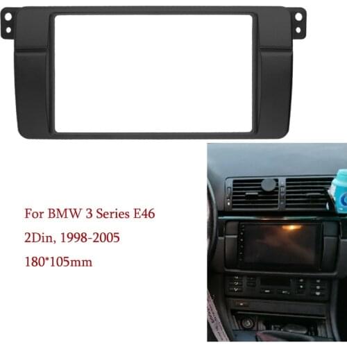 2Din Car Control Stereo Radio Frame Panel CD MP5 Dashboard Fascia For BMW 3-Series E46 1998-2005 Adapter Tirm Kit