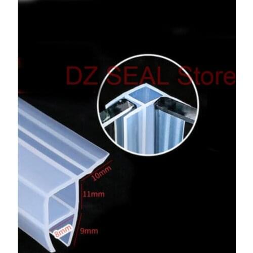 3 meters silicone rubber bath shower screen door window glass seal strip for 8mm glass