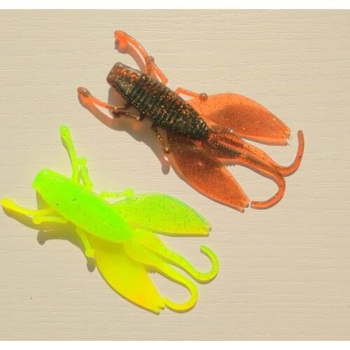 6pcs 8cm/6g Sea bass Black fish soft fishing lure soft bait mixed colors Free shipping