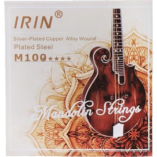 8pcs/set M100 Mandolin String Steel Silver-Plated Copper Alloy Wound (.010-.034) XXUF