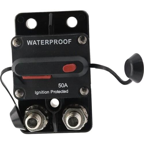 50A Circuit Breaker Switch with Manual Reset Waterproof for Marine Car