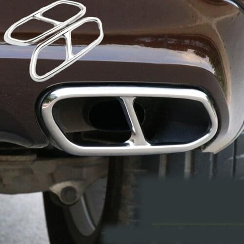 Four Exhaust Pipe Trims, Stainless Steel Tail Throat Patch, Suitable for Volvo S90 XC60 XC90 V90CC 2018-2019