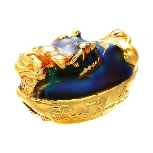 Enamel Chinese Pixiu Beads Lucky Bracelet Spacer beads Amulet Jewelry Making Accessories Necklace Findings